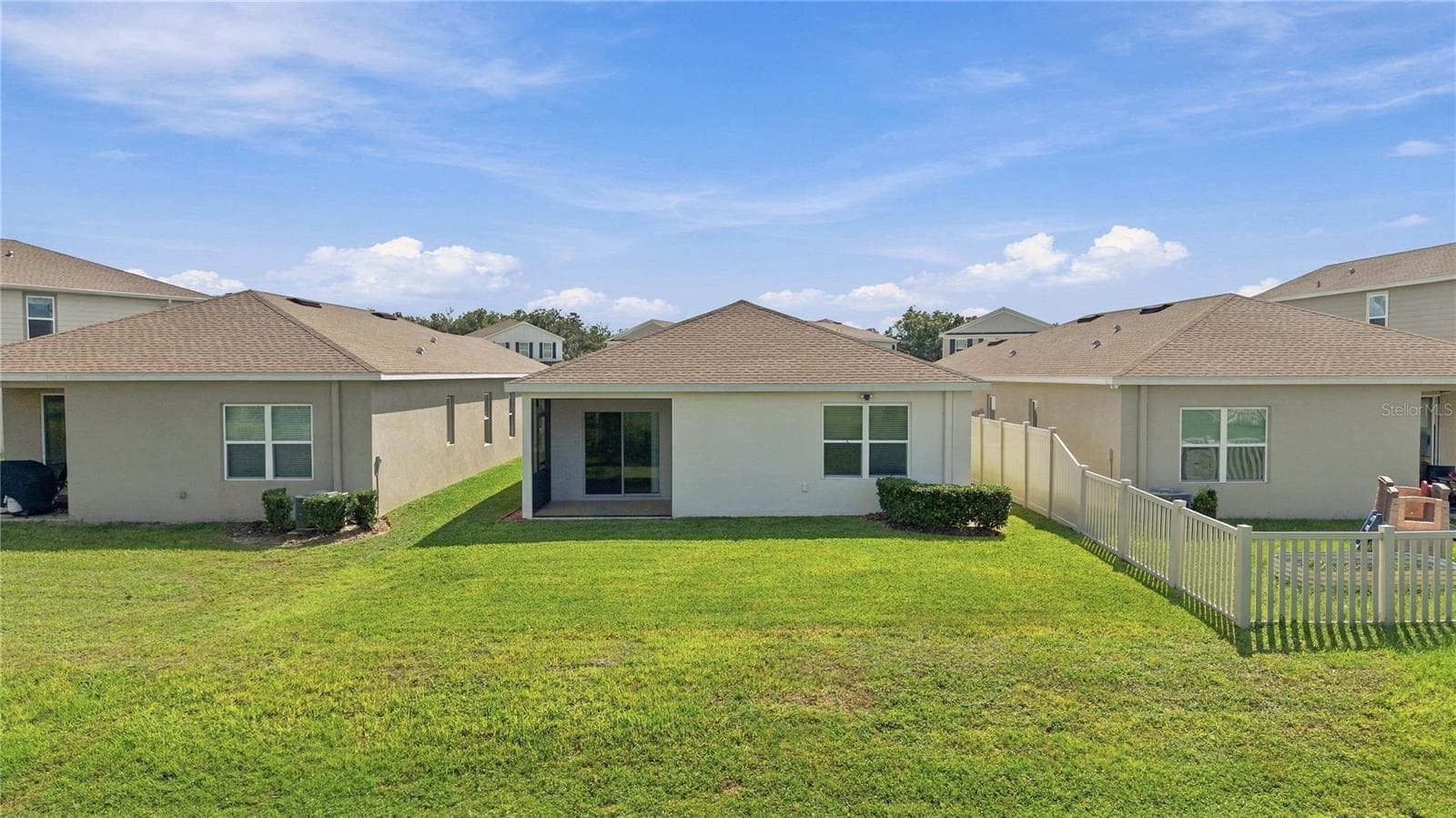 Rear View of Home with Neighbors on each side - 17973 DAIRY FARM CT, LAND O LAKES