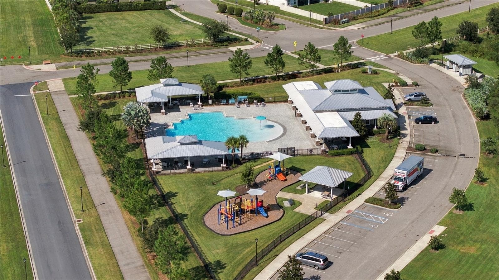 Closer look of Pool Area and Playground - 17973 DAIRY FARM CT, LAND O LAKES