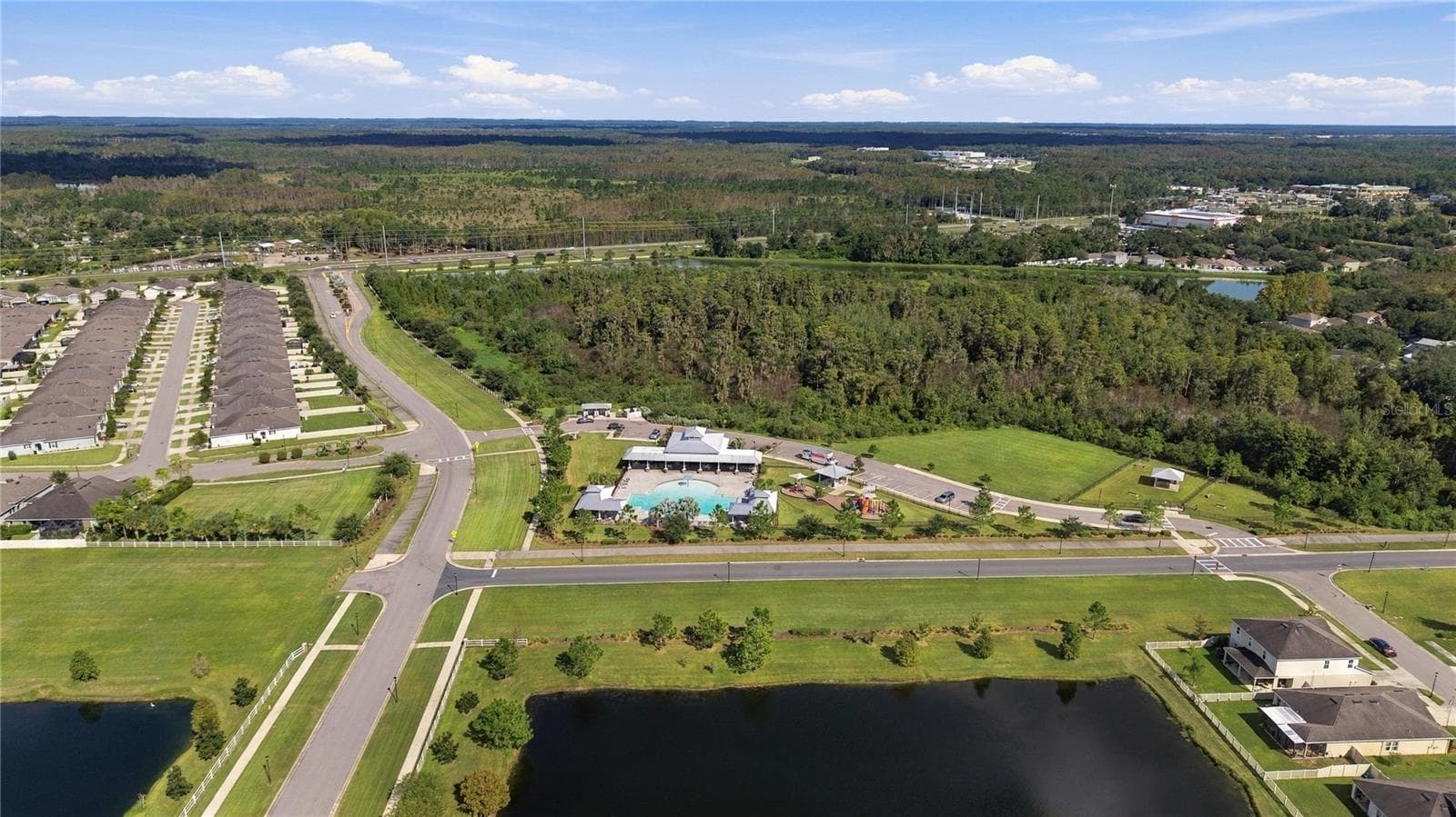 View of Community Pool Area and Cypress Preserve Area - 17973 DAIRY FARM CT, LAND O LAKES
