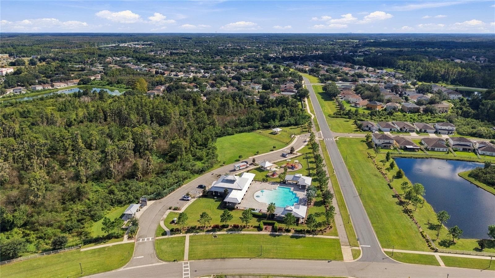 Pool Area and surrounding roads - 17973 DAIRY FARM CT, LAND O LAKES