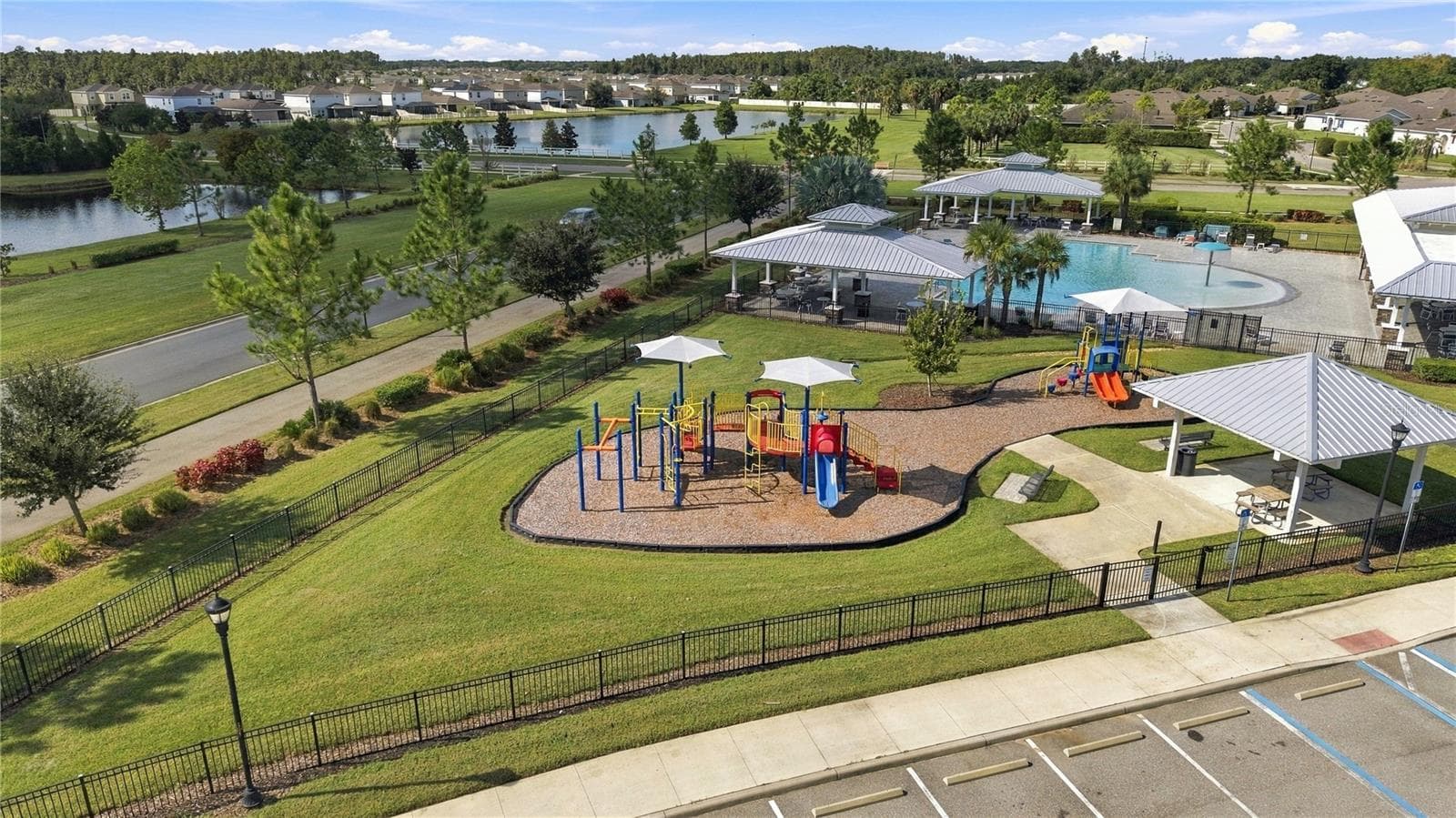 Playground Area Drone View - 17973 DAIRY FARM CT, LAND O LAKES