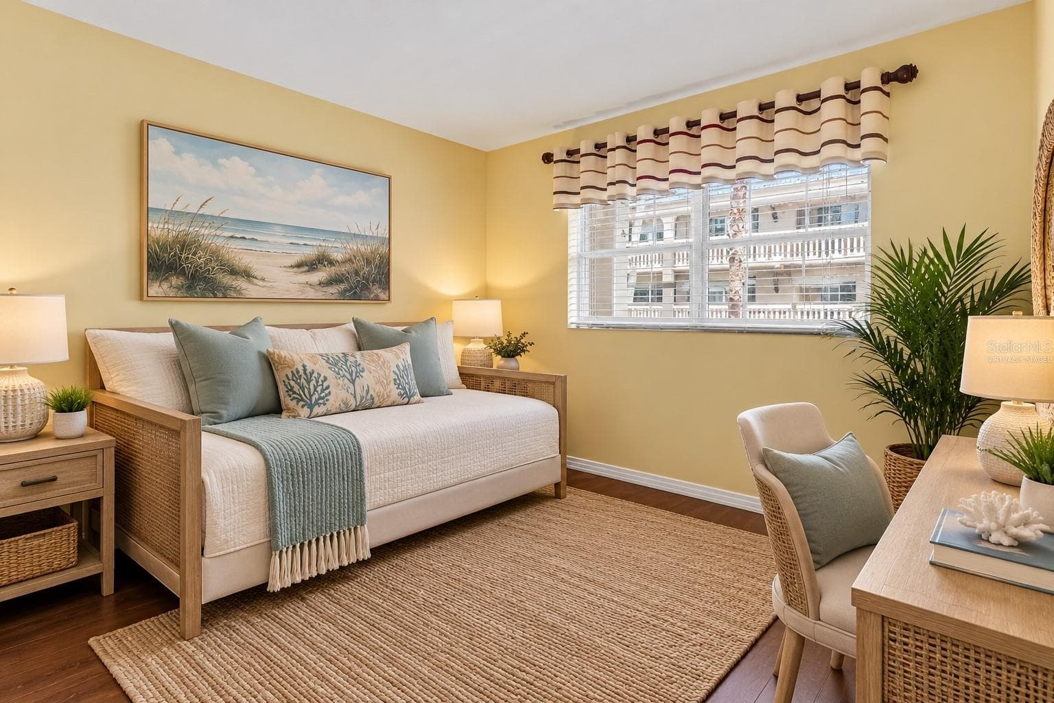 Virtually Staged 2nd Bedroom - 147 BLUFF VIEW DR #206, BELLEAIR BLUFFS