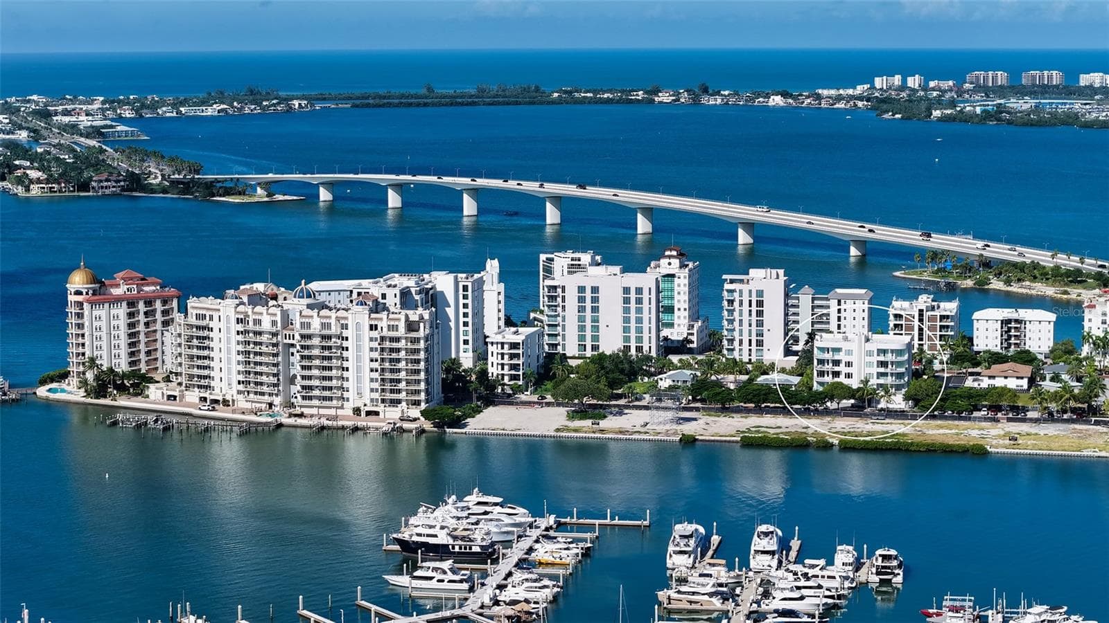 Aerial view of Golden Gate Point - 609 GOLDEN GATE PT #301, SARASOTA