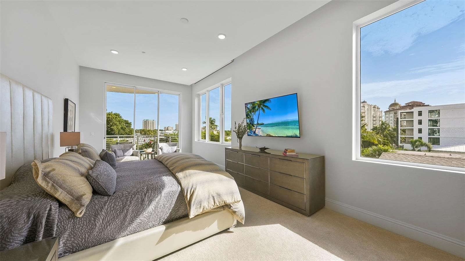 Primary bedroom previously furnished - 609 GOLDEN GATE PT #301, SARASOTA