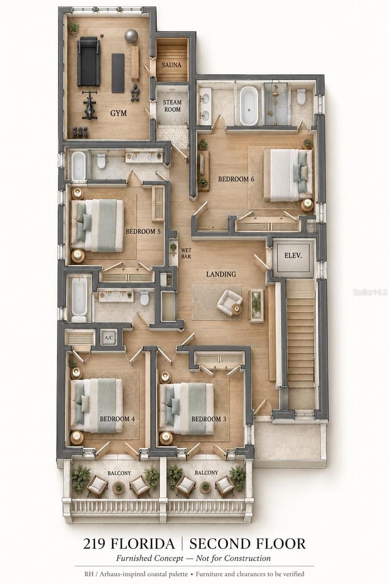 Architectural rendering for illustrative purposes only. Home is under construction. Final design, materials, finishes, and features may vary. - 219 FLORIDA AVE, NEW SMYRNA BEACH