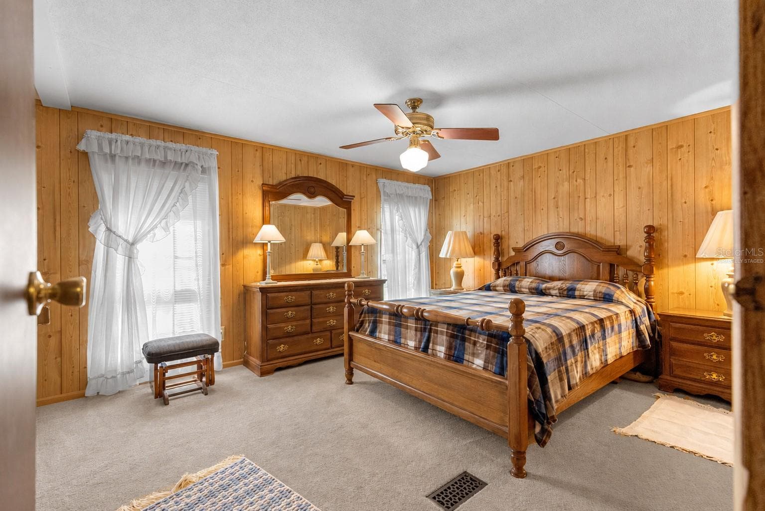 #1 · Bedroom one. Virtually staged—personal items digitally removed. - 7434 E CABIN LN, INVERNESS