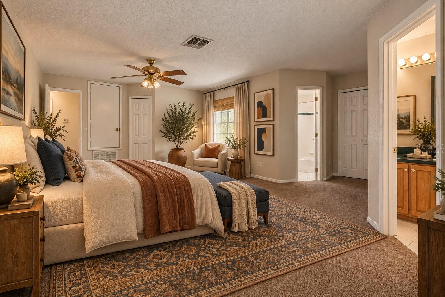 Upstairs secondary master - virtually staged. - 10142 CANOPY TREE CT, ORLANDO