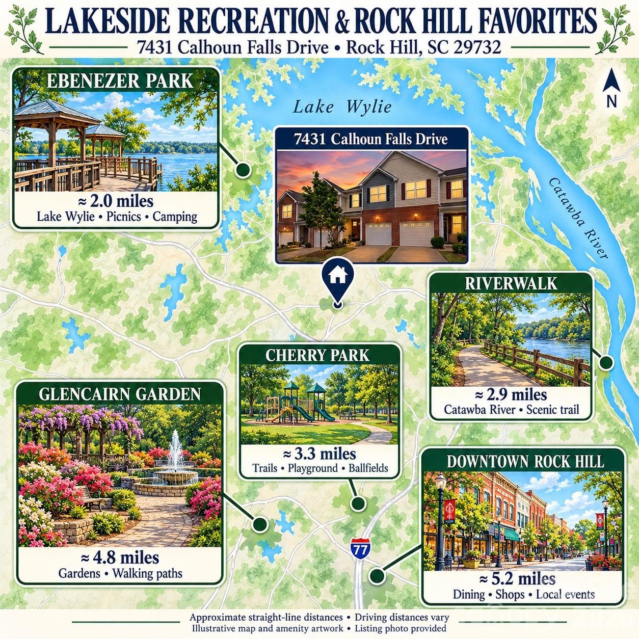 Prime Location!!! - 7431 Calhoun Falls Drive, Rock Hill