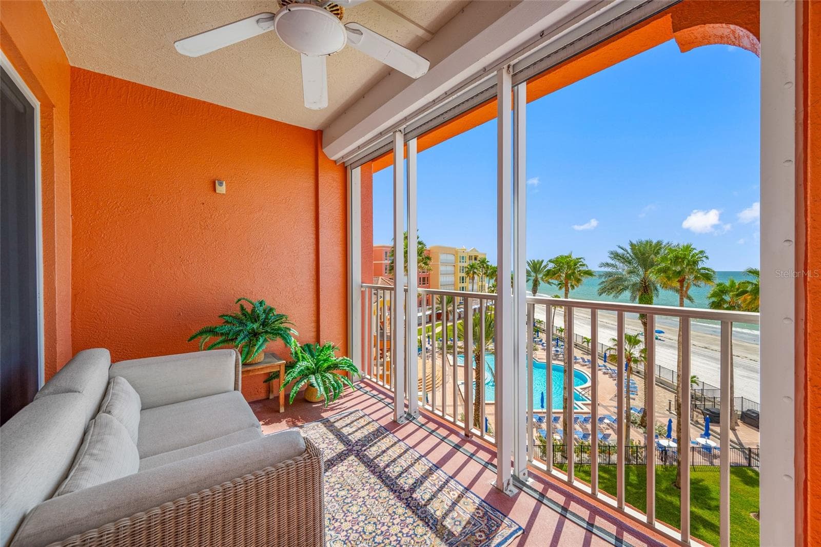 Feel safe and secure with power-operated hurricane shutters that seal the balcony with ease when needed — offering peace of mind during storm season and effortless protection at the touch of a button. - 16700 GULF BLVD #524, NORTH REDINGTON BEACH