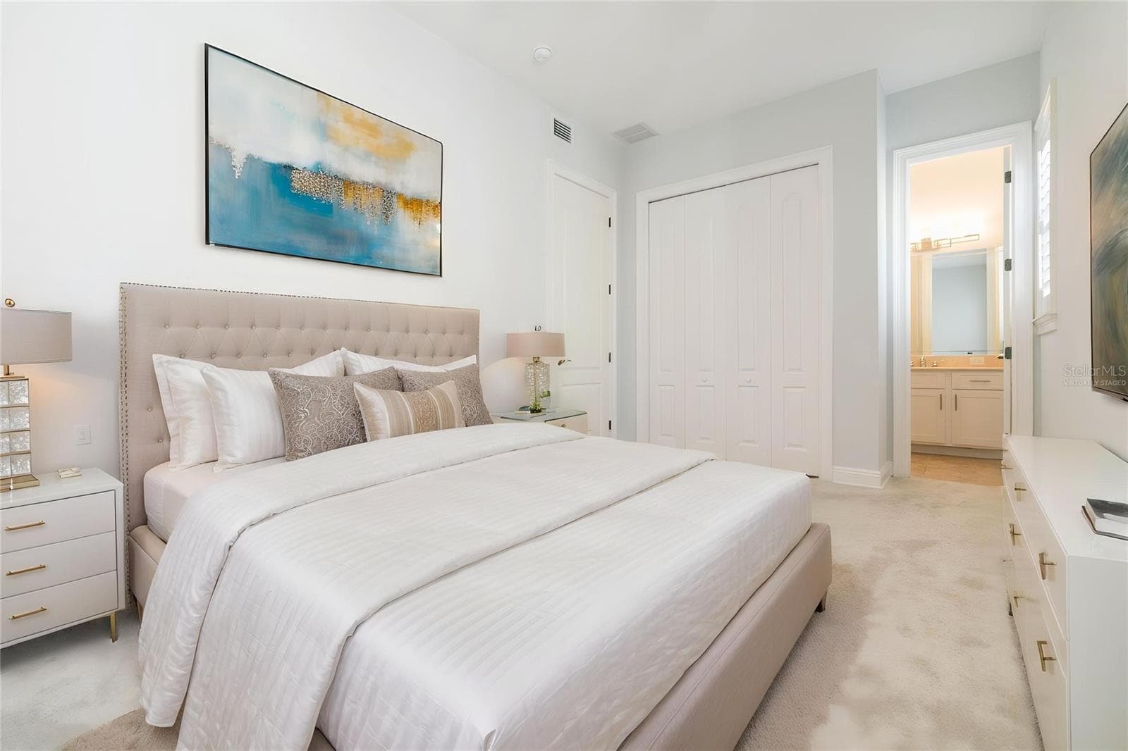 Virtually staged...second third floor bedroom with ensuite - 114 E DAVIS BLVD #13, TAMPA