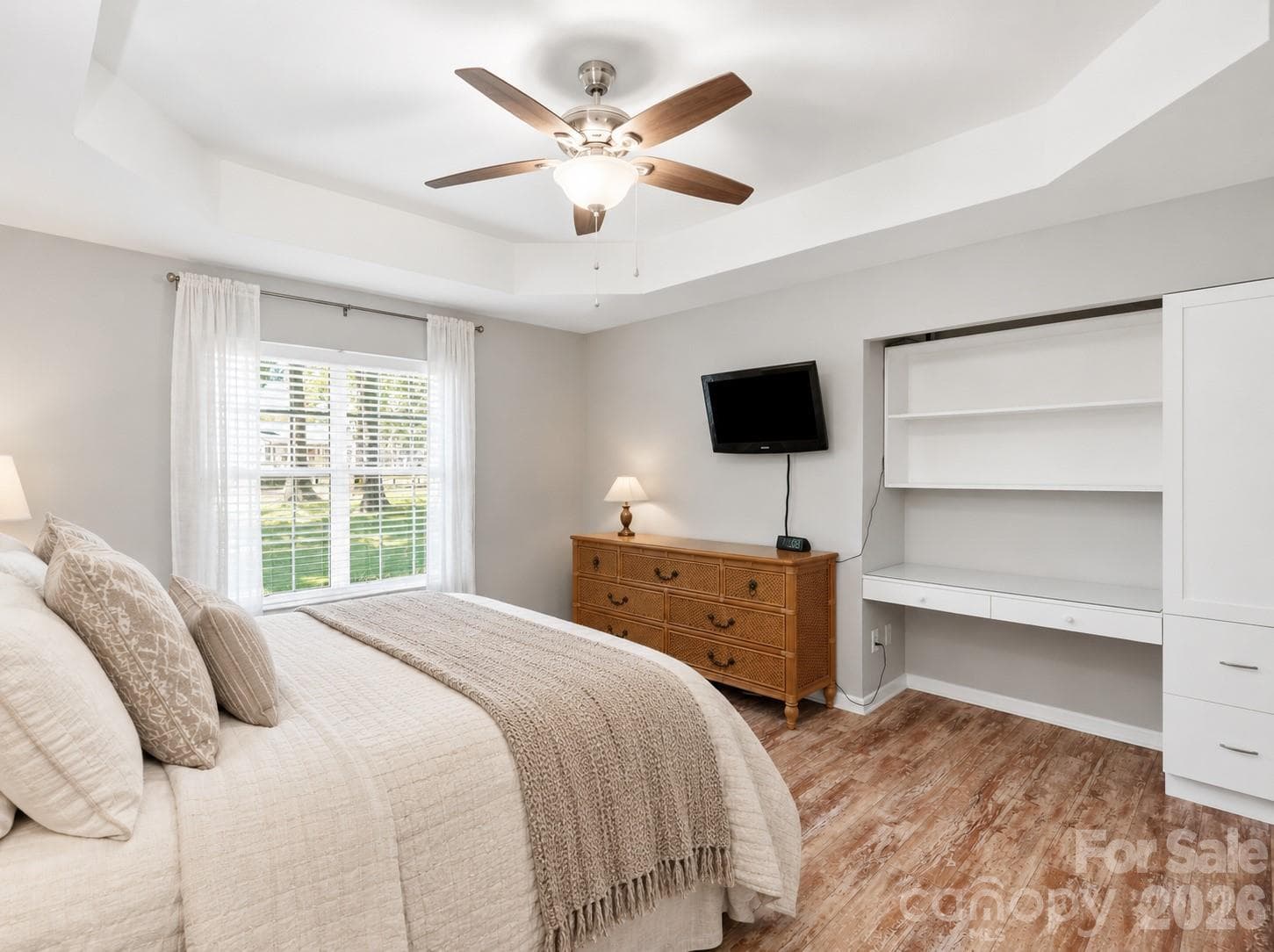 Stunning Primary Suite with Built-in Desk - 8610 Lochinvar Drive, Charlotte