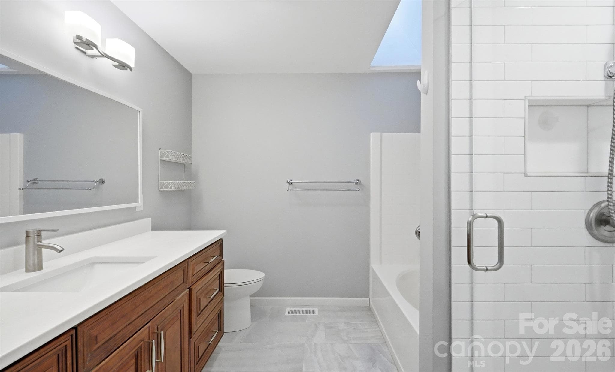 Updated Primary Bathroom - 8610 Lochinvar Drive, Charlotte