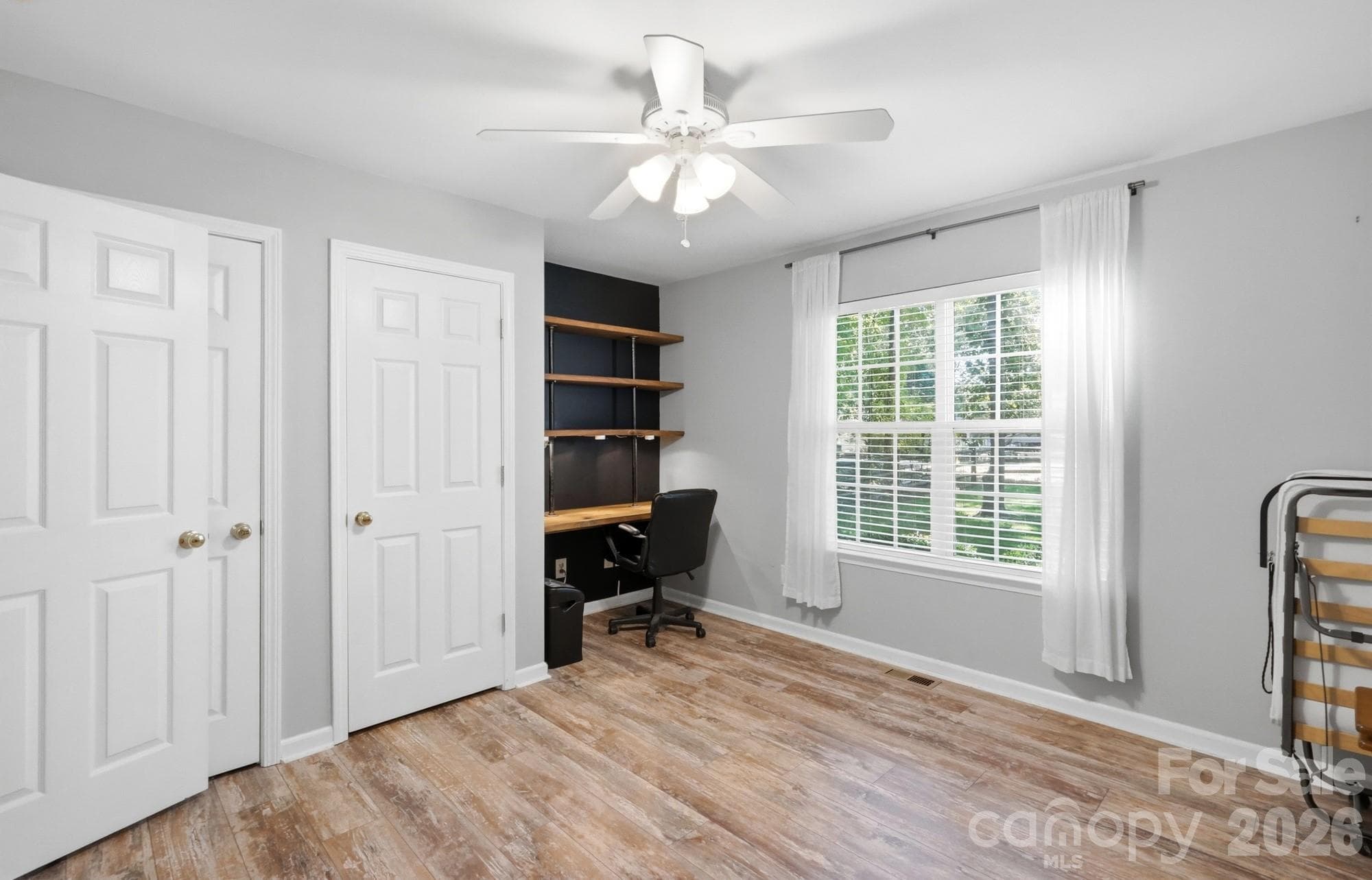 3rd Bedroom with Built-in Desk - 8610 Lochinvar Drive, Charlotte