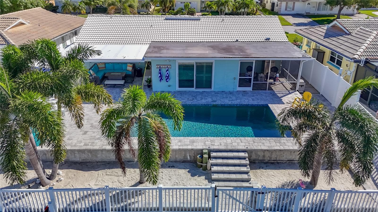 Rear ariel view - 4951 FORECASTLE DR, NEW PORT RICHEY