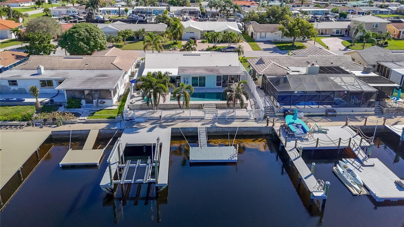 Rear ariel view - 4951 FORECASTLE DR, NEW PORT RICHEY