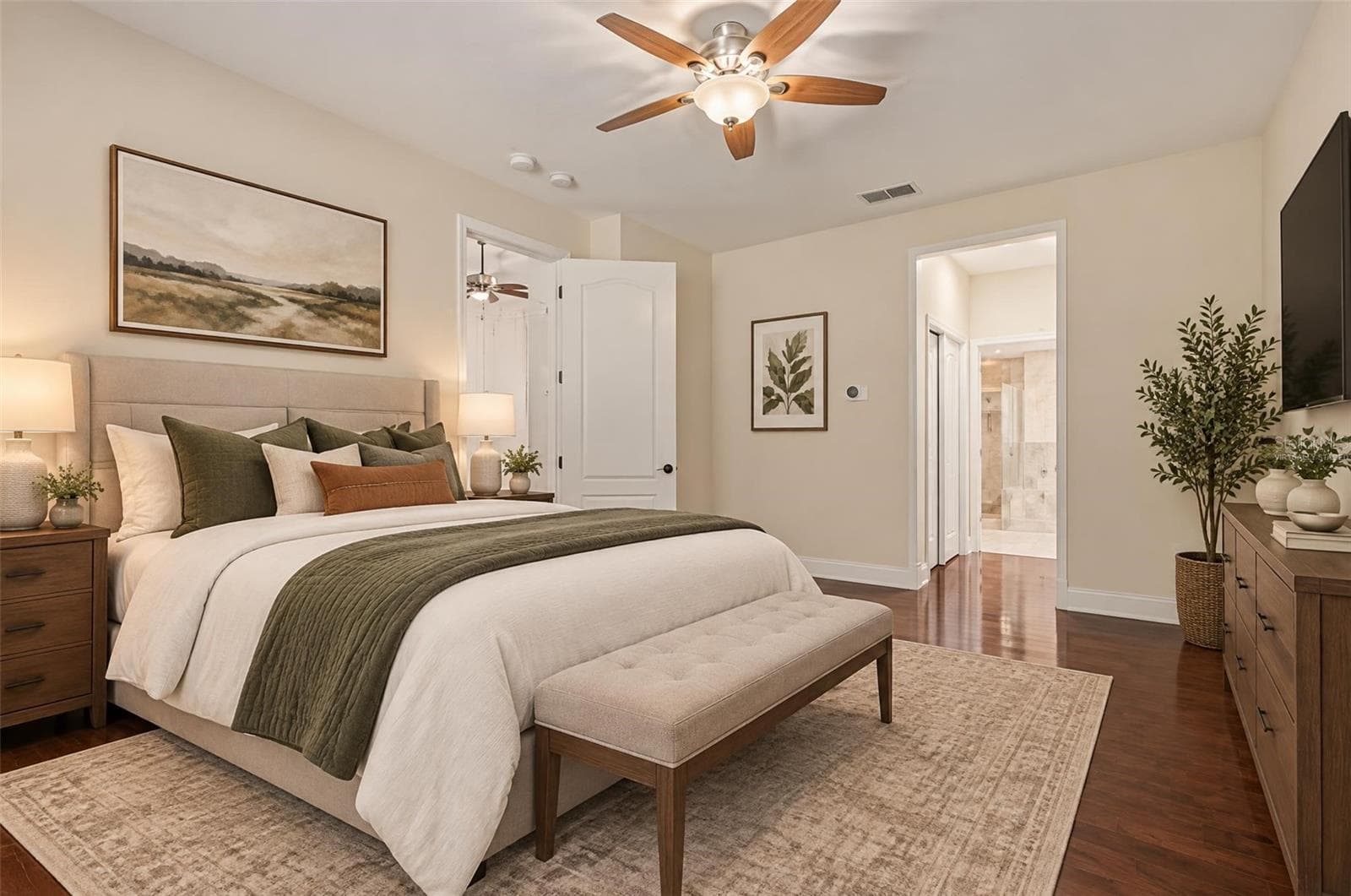 Virtually Staged Primary Bedroom 1st Floor - 7323 GABERIA RD, NEW PORT RICHEY