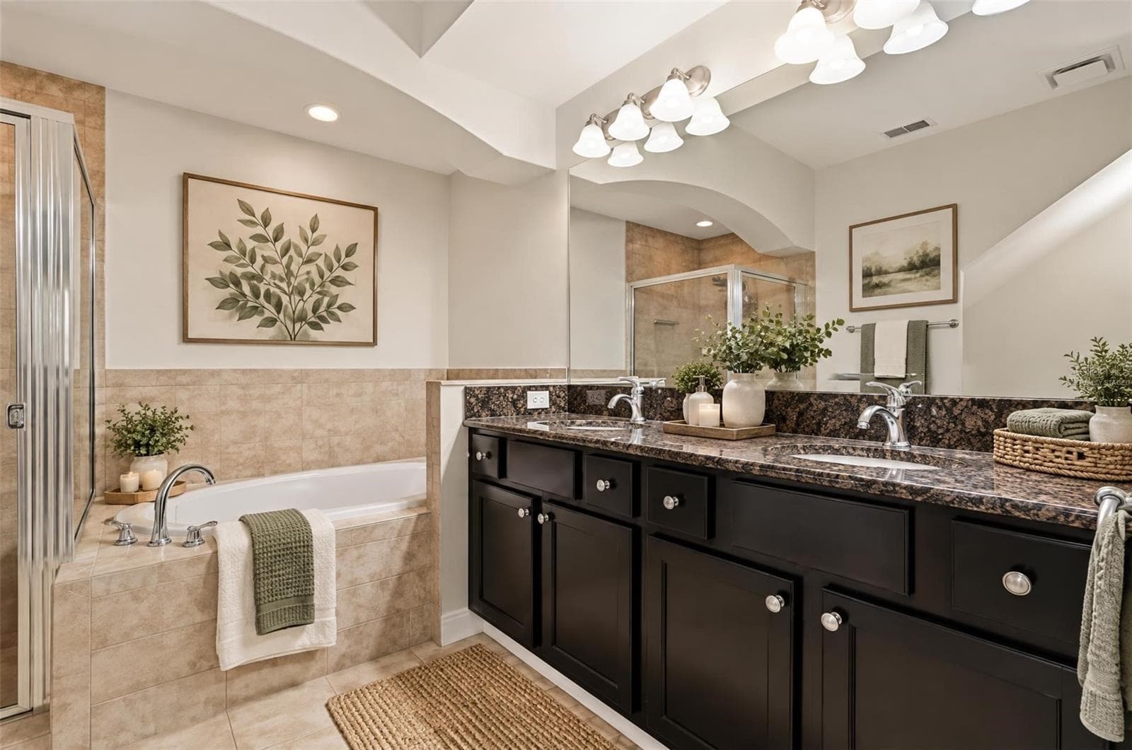 Virtually Staged Primary Bathroom 1st Floor - 7323 GABERIA RD, NEW PORT RICHEY
