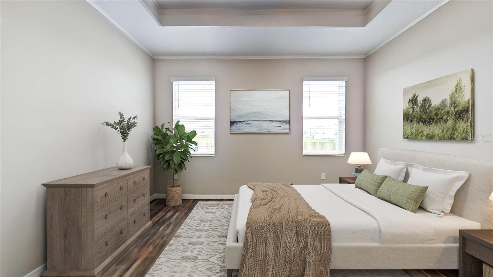 Virtually Staged Primary Bedroom - 13413 GOLDEN LIME AVE, SPRING HILL