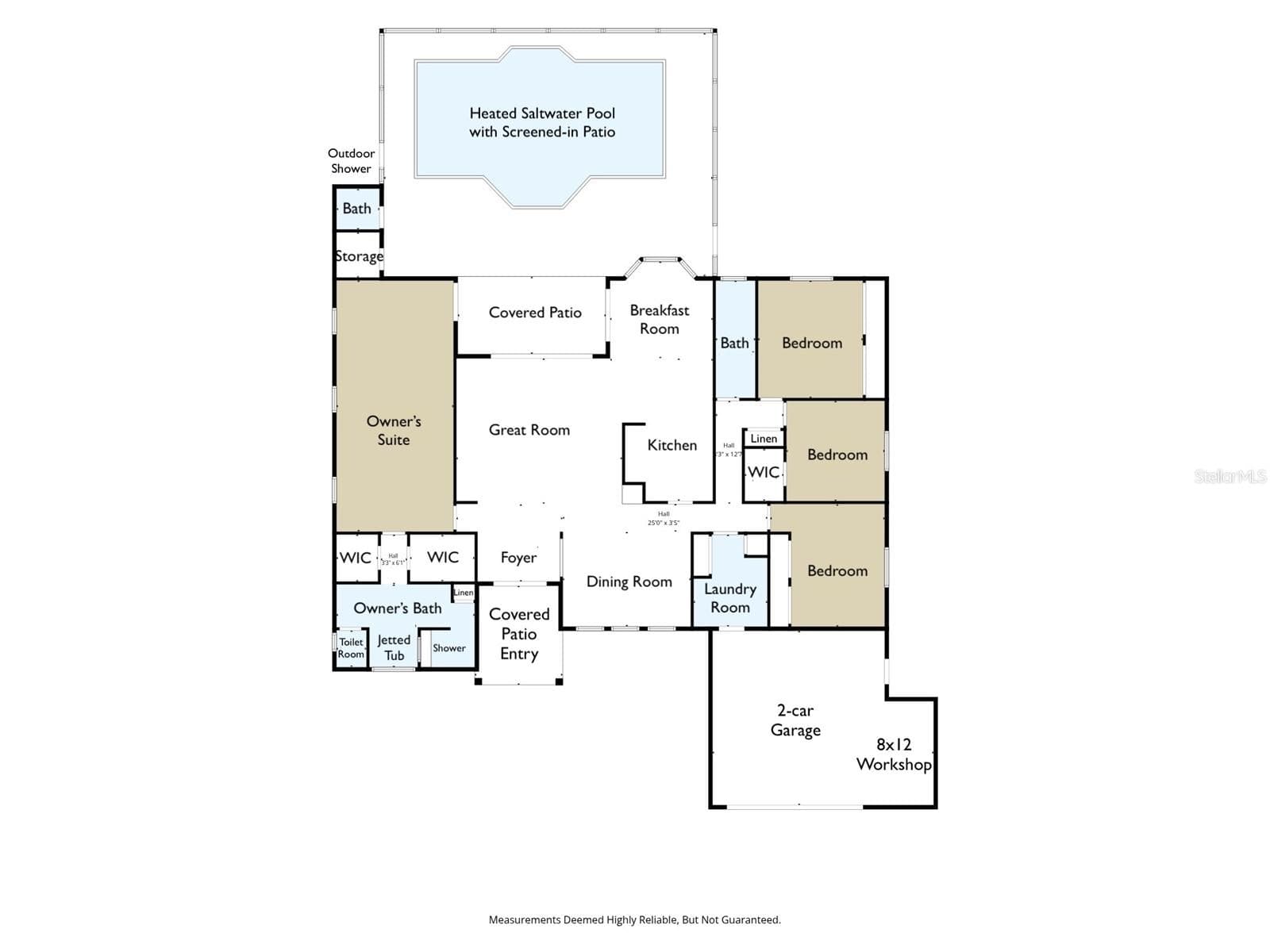Split floor plan with huge owner's suite. - 10074 SLEEPY WILLOW CT, SPRING HILL