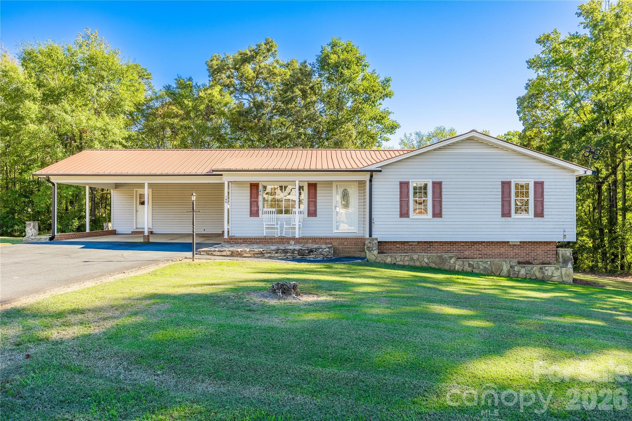Front of home, metal roof - 149 Seeley Drive, Denton