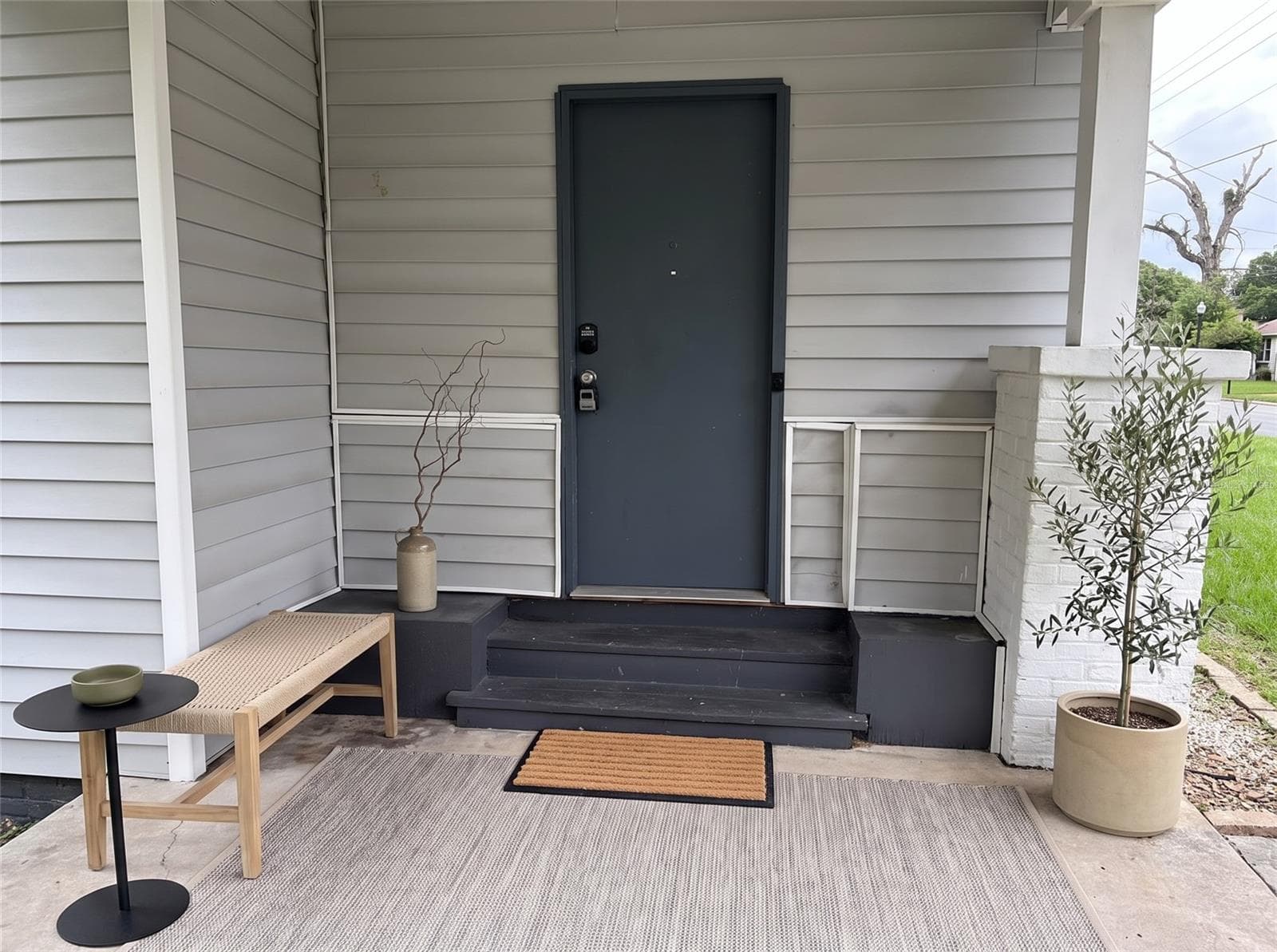 Front door from carport"Virtually staged" - 1199 KING AVE, LAKELAND