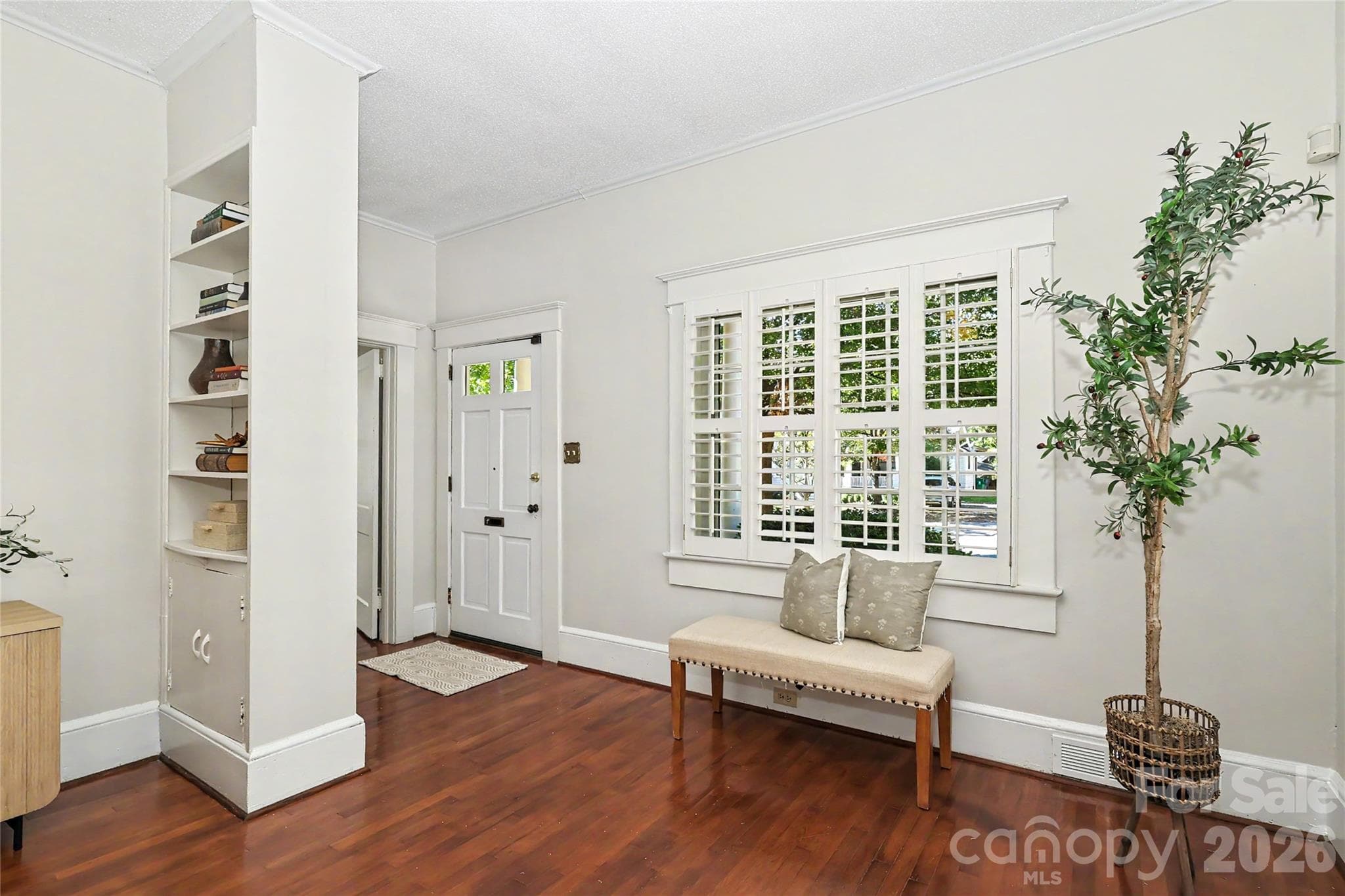 Entryway with historic windows - 1933 Park Road, Charlotte