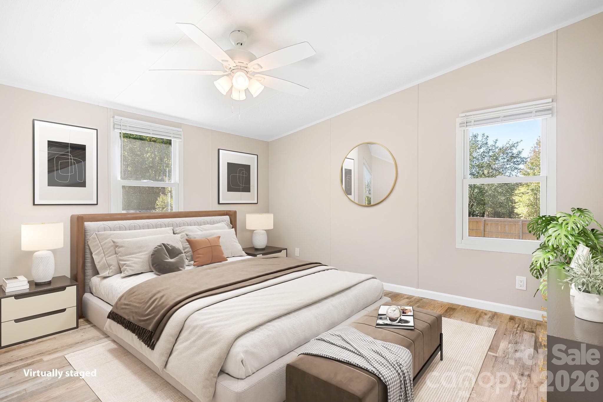 Primary Bedroom Virtually staged - 782 Monterey Drive, Iron Station