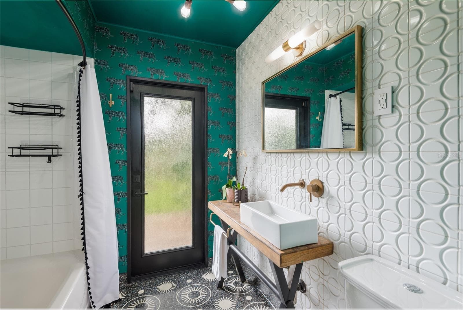 Guest Bathroom with Albalone Shell Terrazzo - 7308 N OLA AVE, TAMPA
