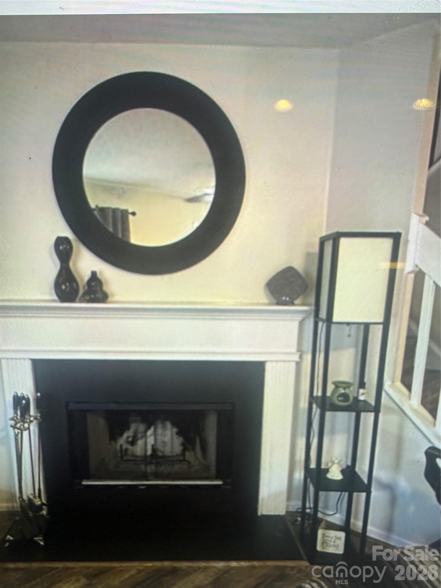 Fireplace in living room - 5656 Prescott Drive, Charlotte
