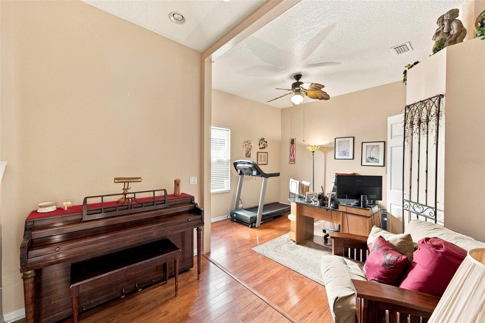Looking into office/flex room or bedroom, downstairs - 23442 VISTAMAR CT, LAND O LAKES