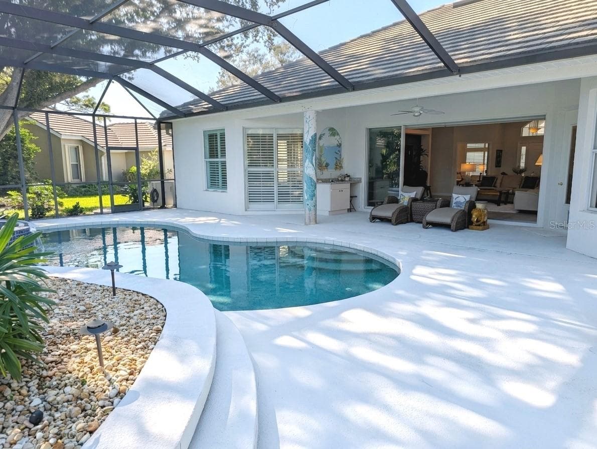 Pool and Lanai - 2125 MUSKOGEE TRL, NOKOMIS