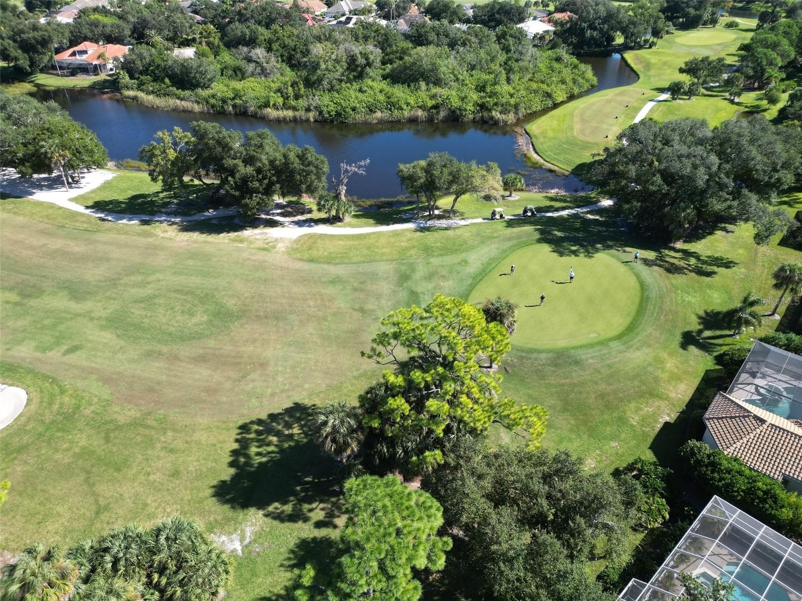 Rear Aerial View; Privacy With Views - 2125 MUSKOGEE TRL, NOKOMIS