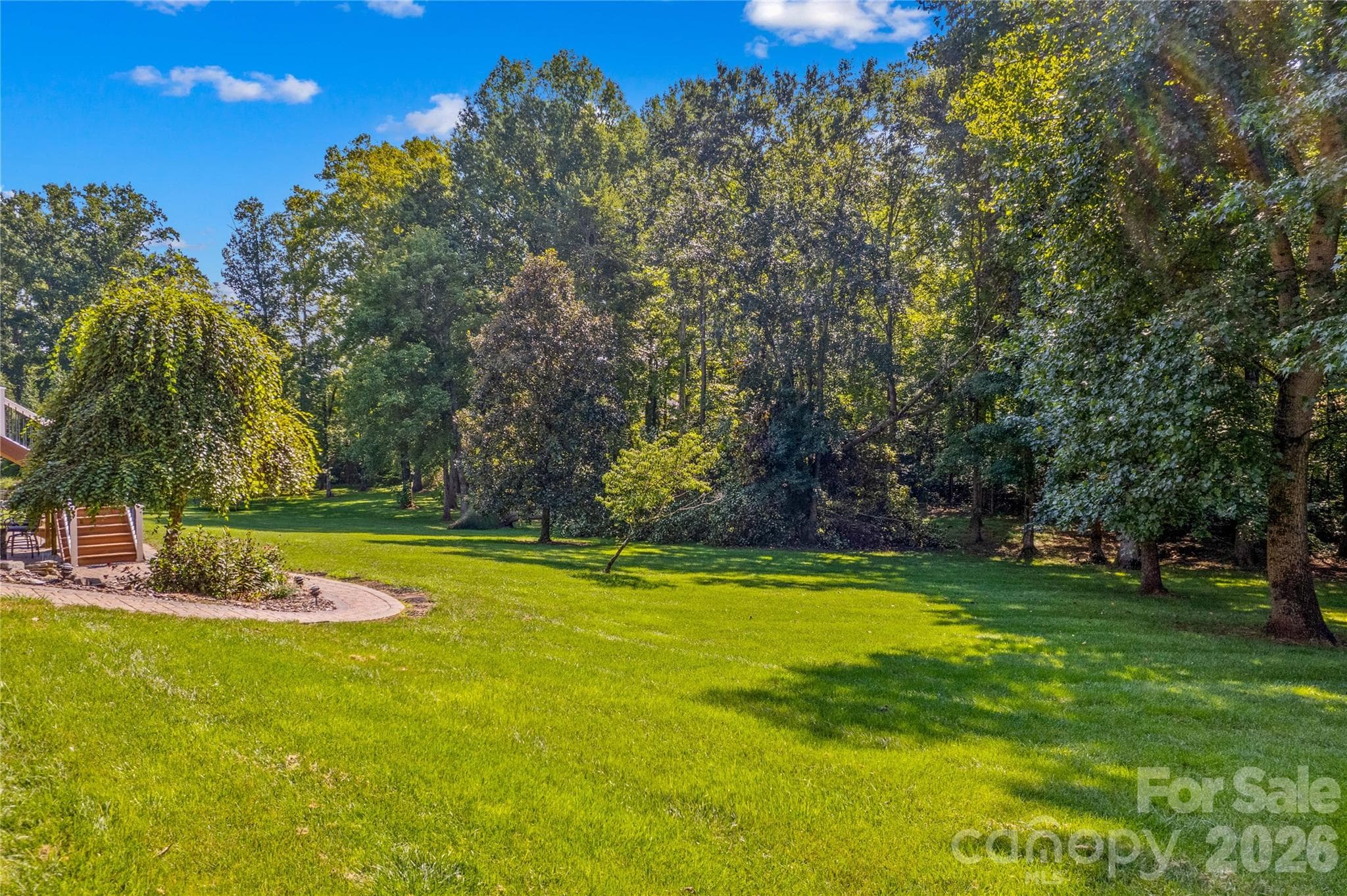 View looking across back yard - 220 Cedar Lake Drive, Statesville
