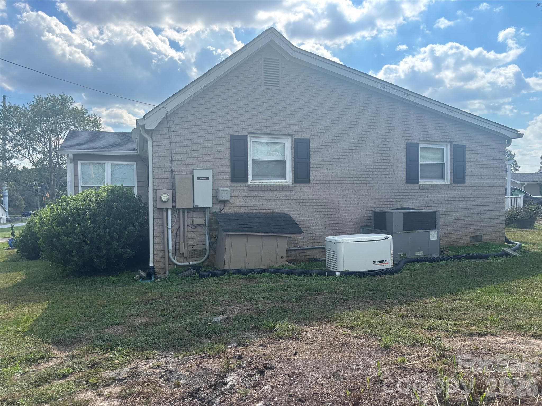 Side with Generator and Central Air - 1030 Dick Elam Road, Kings Mountain