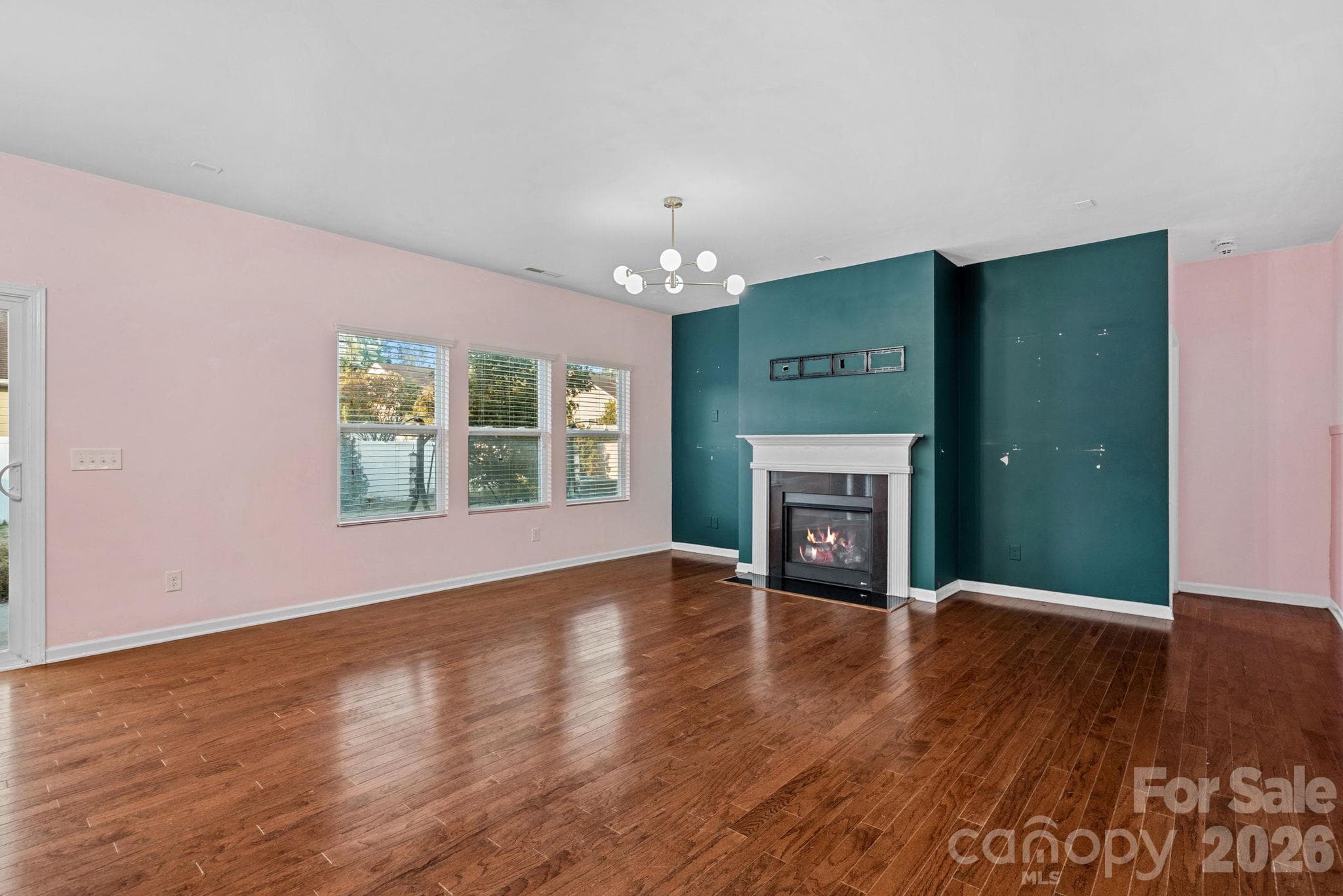 Living room with fireplace - 1555 Spring Blossom Trail, Fort Mill