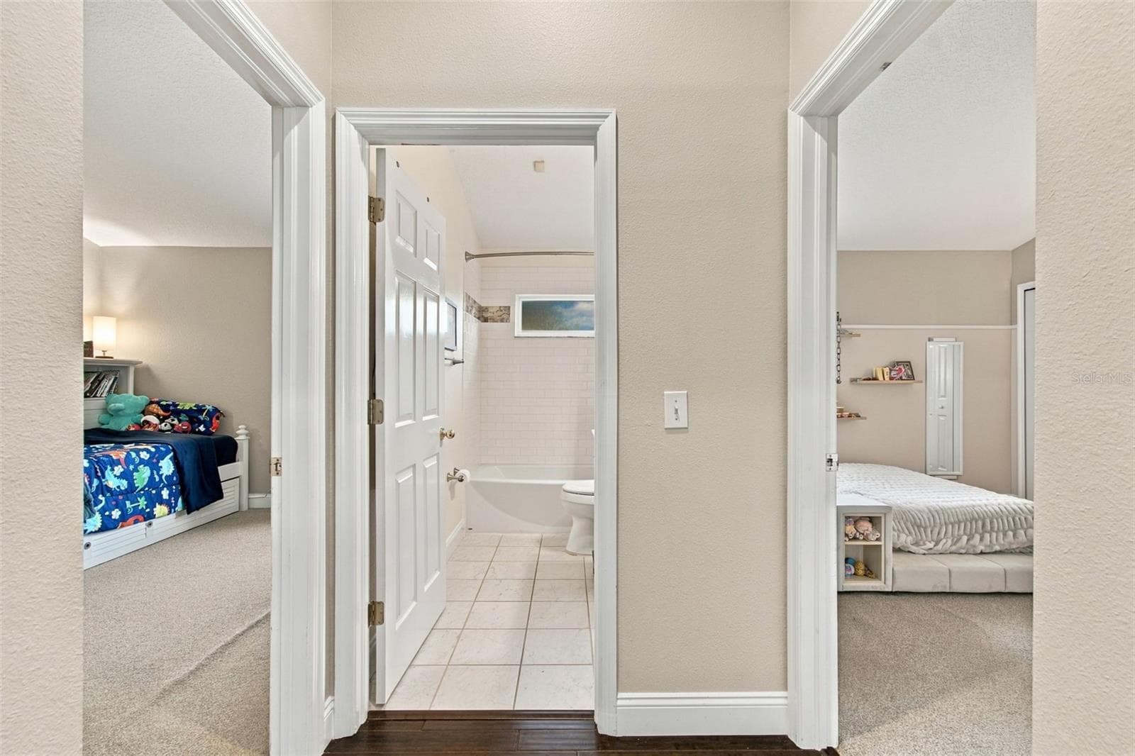 entrance to bedroom 1 & 2 and guest bath - 19302 GARDEN QUILT CIR, LUTZ