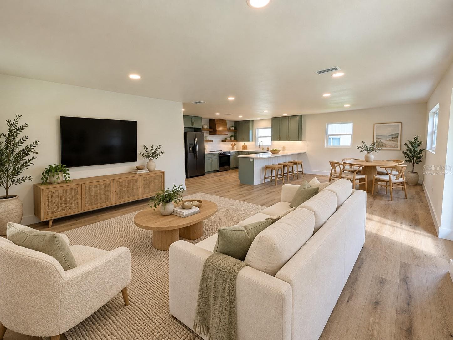 Living room Virtually staged - 2748 GLENWOOD AVE, NEW SMYRNA BEACH