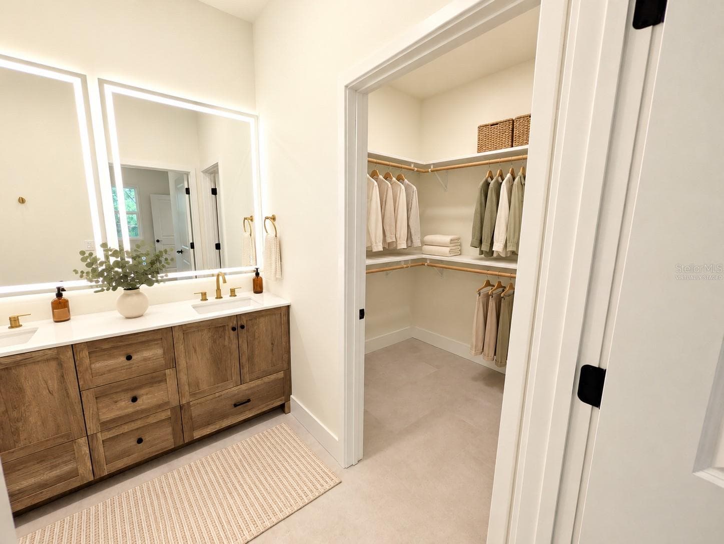 Primary bathroom Virtually staged - 2748 GLENWOOD AVE, NEW SMYRNA BEACH