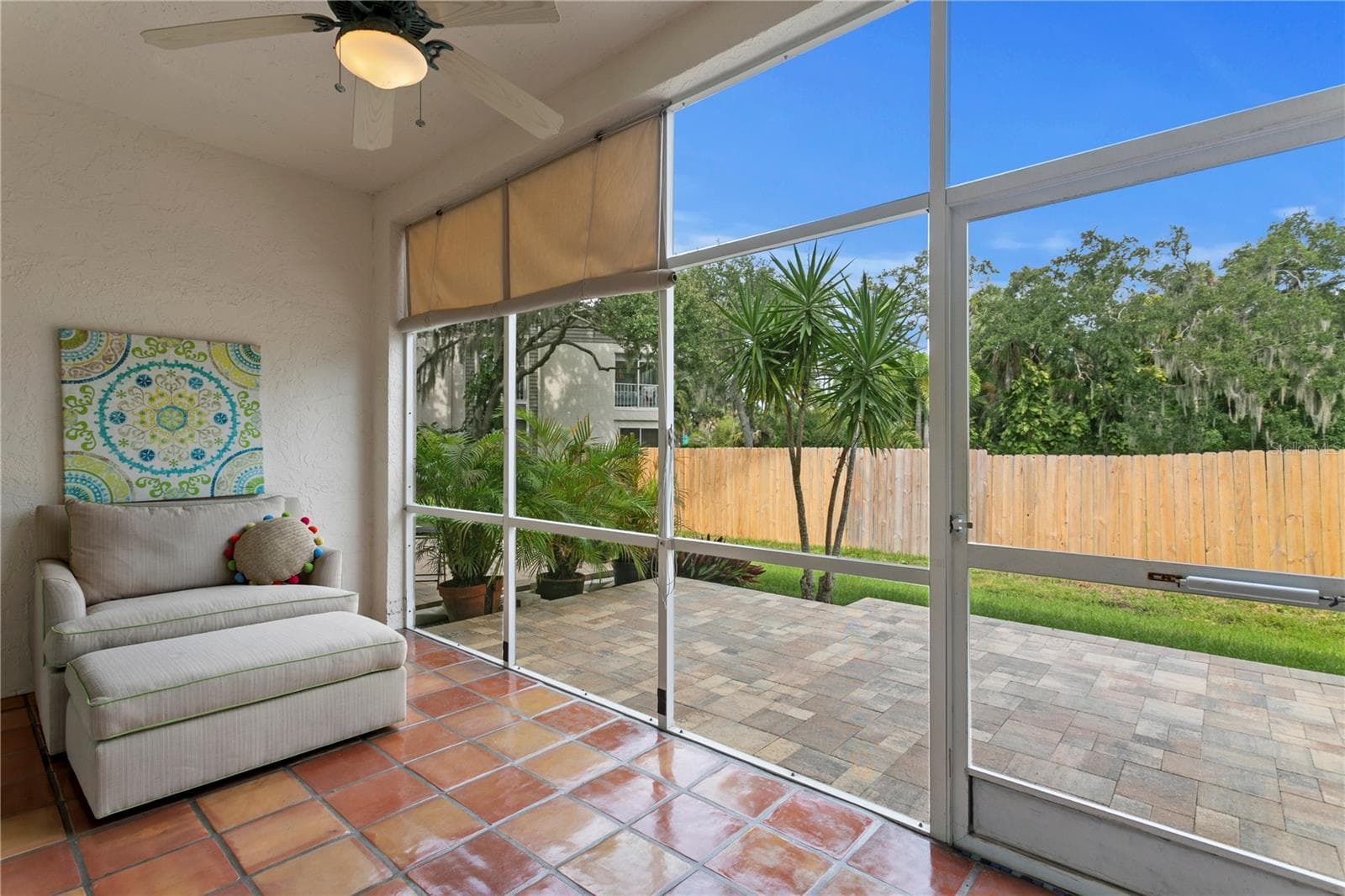 Screened Lanai with Rain Shade - 11301 HARBOR WAY #1744, LARGO