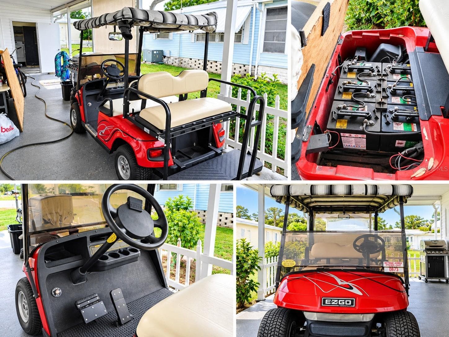 Golf cart is being sold outside the home sale. - 37332 SANDRA AVE, ZEPHYRHILLS