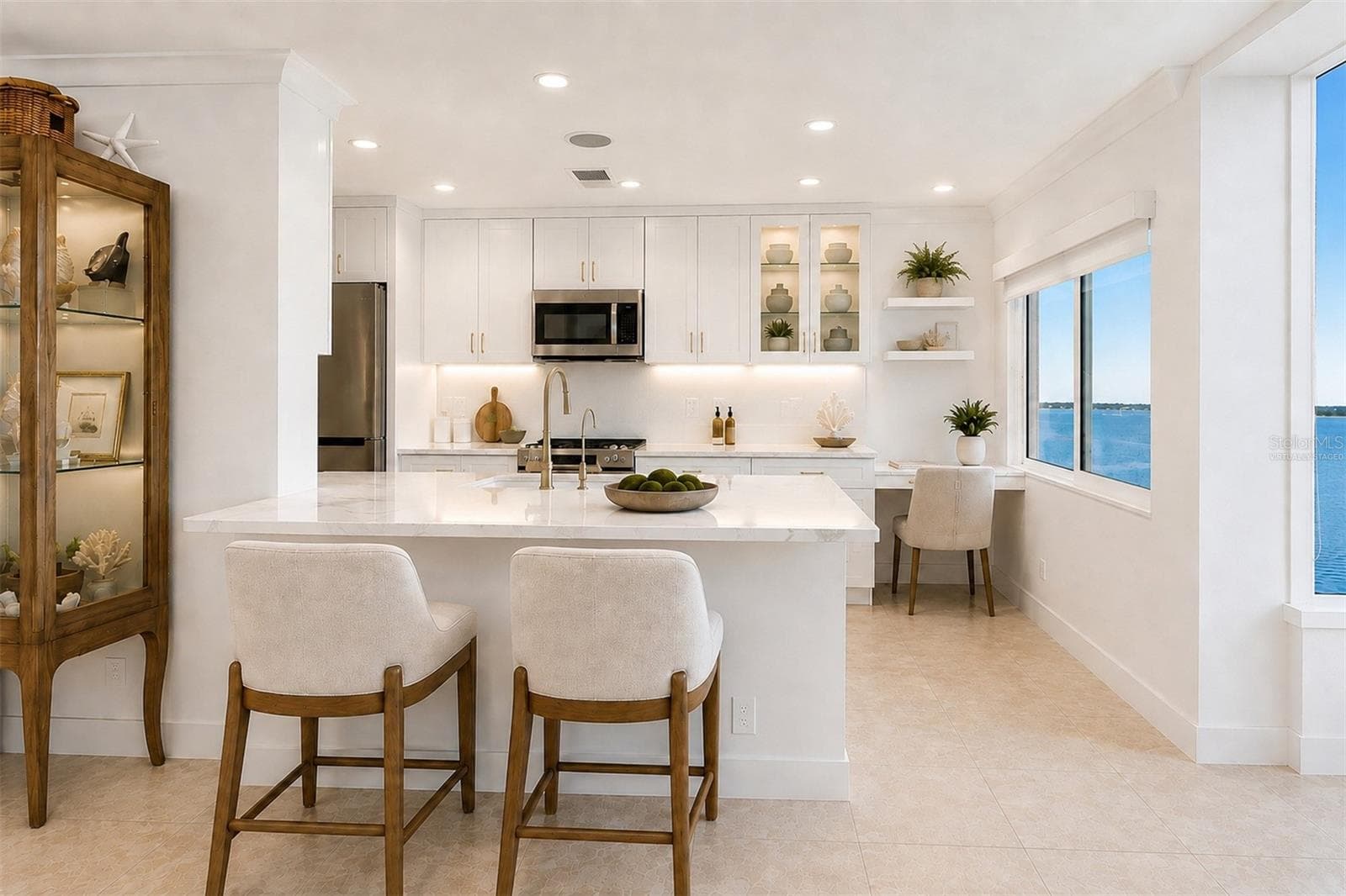 virtually staged - 350 GOLDEN GATE PT #62, SARASOTA