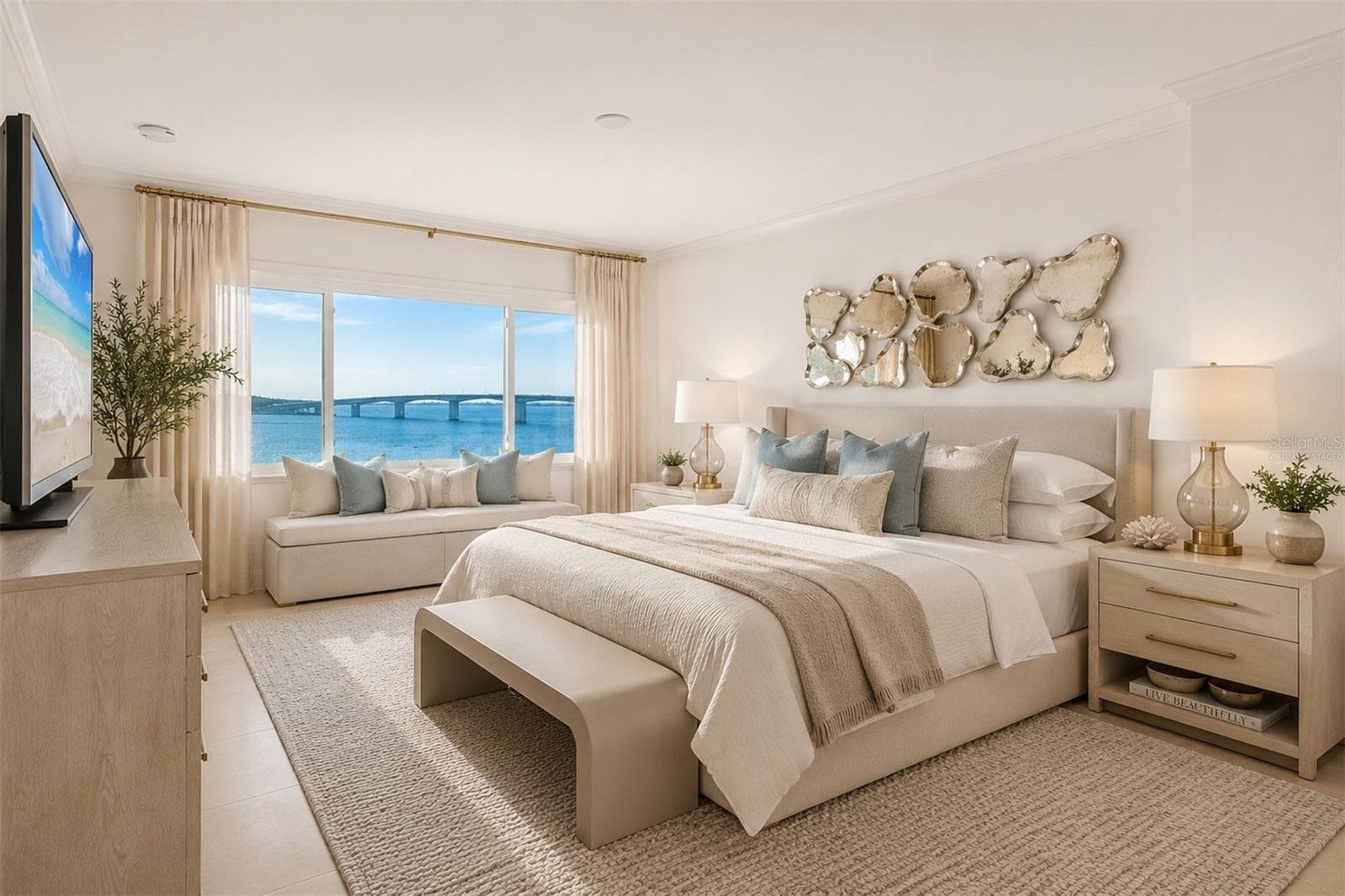 virtually staged - 350 GOLDEN GATE PT #62, SARASOTA