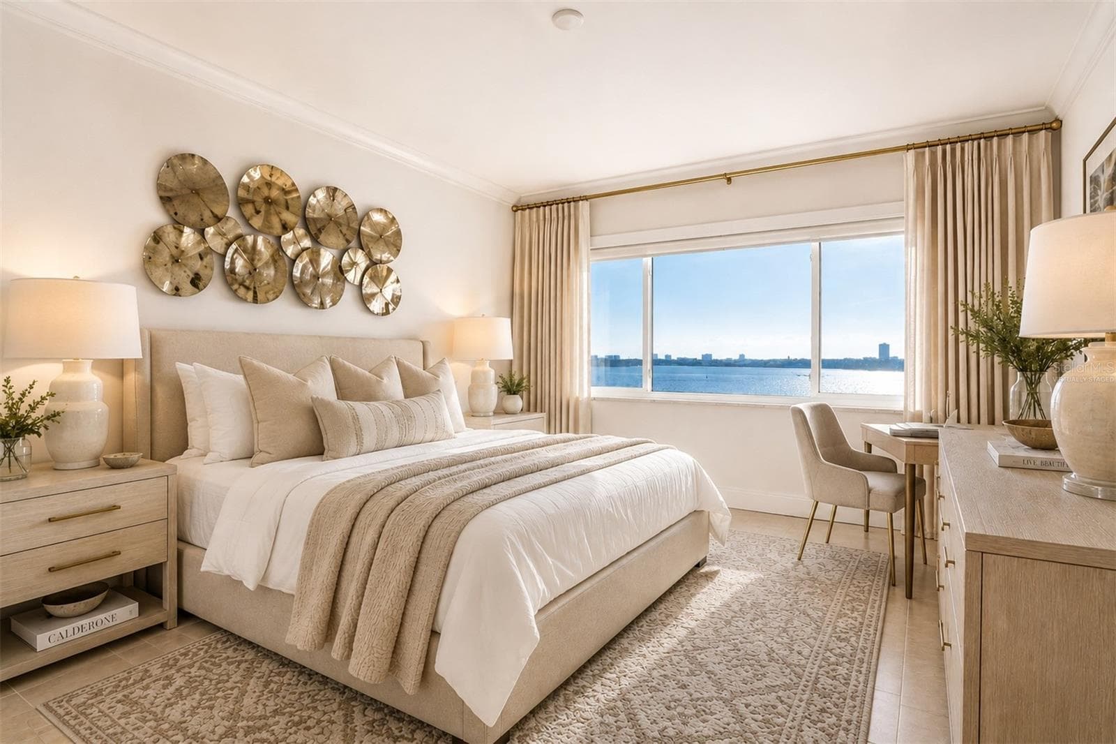 virtually staged - 350 GOLDEN GATE PT #62, SARASOTA