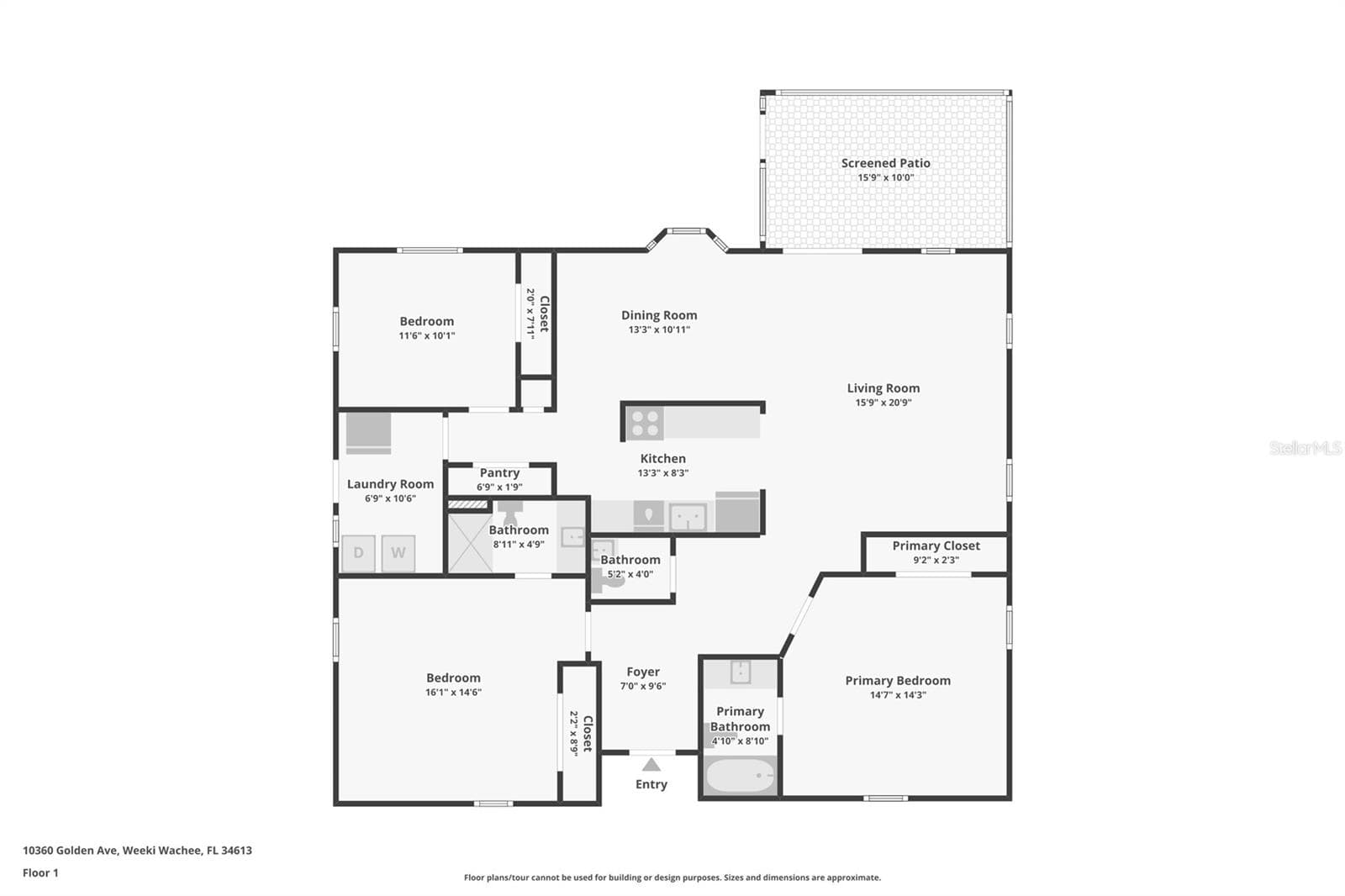 Floor Plan - 10360 GOLDEN AVE, WEEKI WACHEE