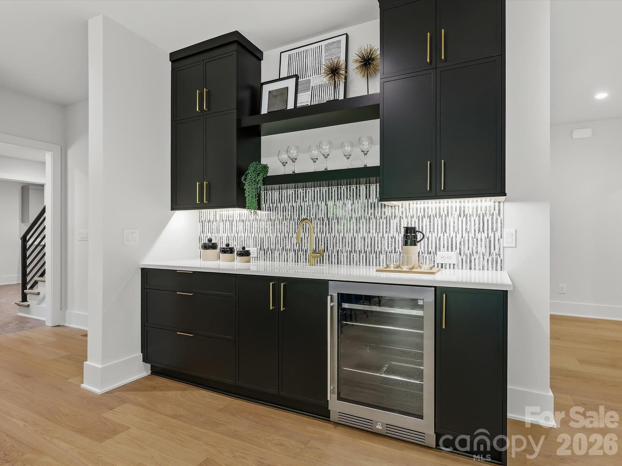 Wet bar in kitchen - 5401 Lancelot Drive, Charlotte