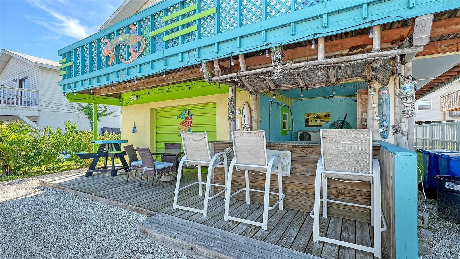 Covered front deck. - 2514 AVENUE B, BRADENTON BEACH