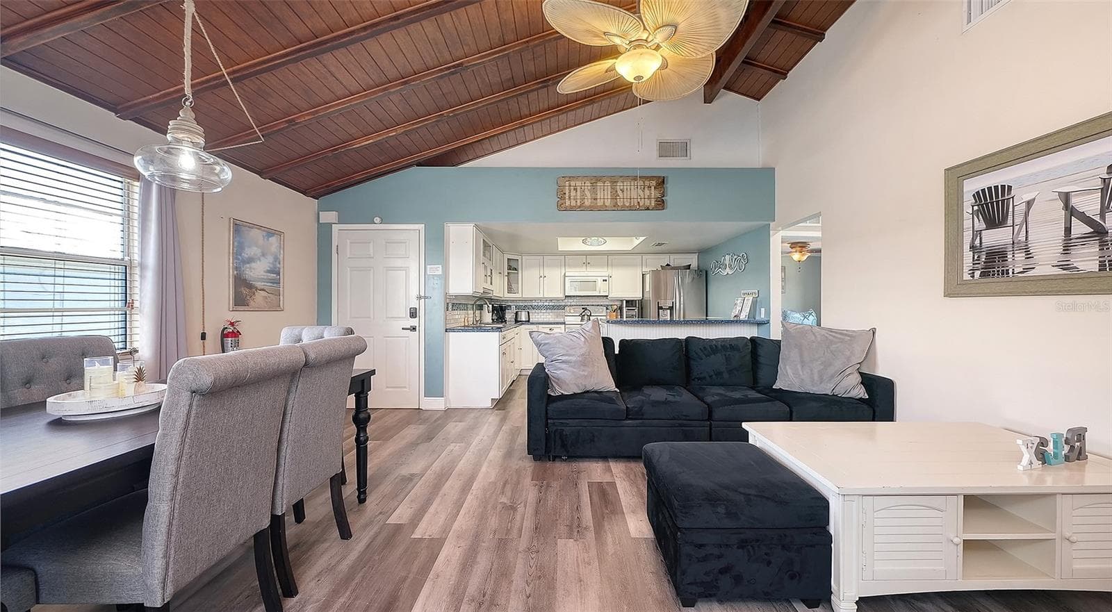 Unit A, Living/Dining Room combination. - 2514 AVENUE B, BRADENTON BEACH