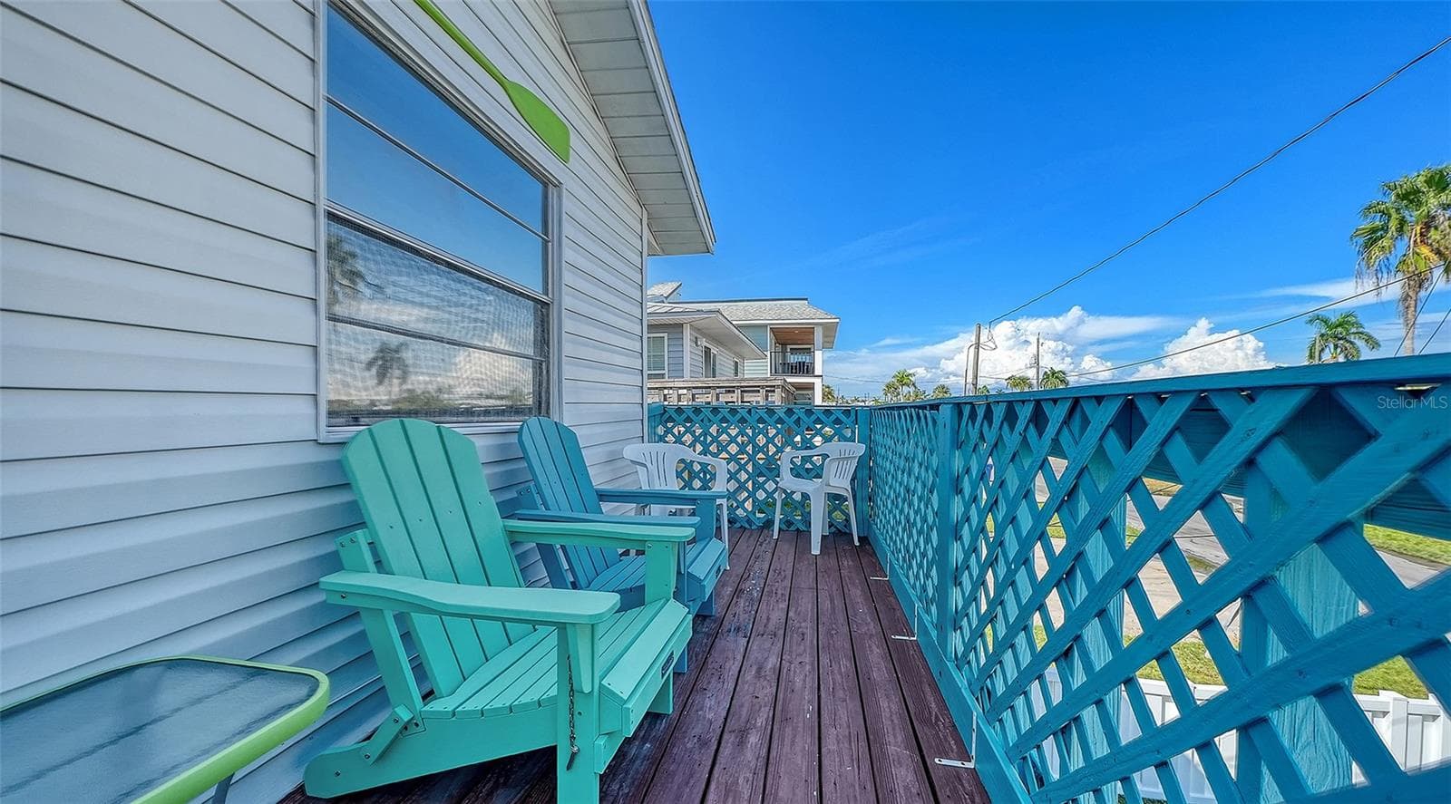 Unit A, side balcony. - 2514 AVENUE B, BRADENTON BEACH