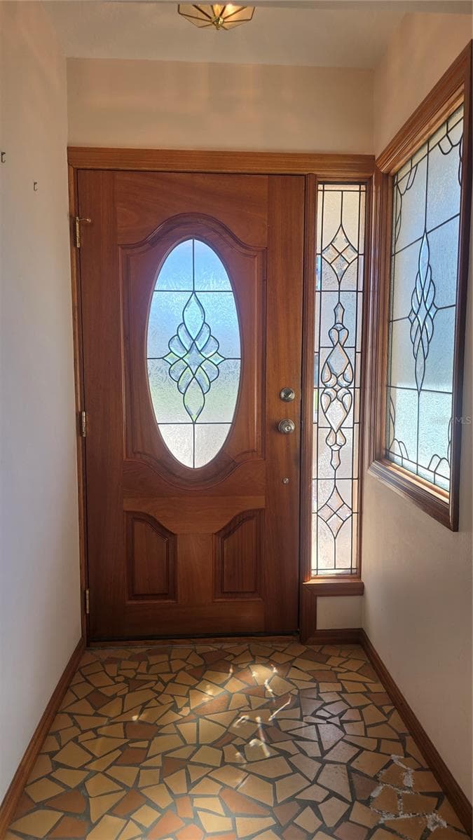 Entry way with beautiful glass - 10386 112TH WAY N, SEMINOLE