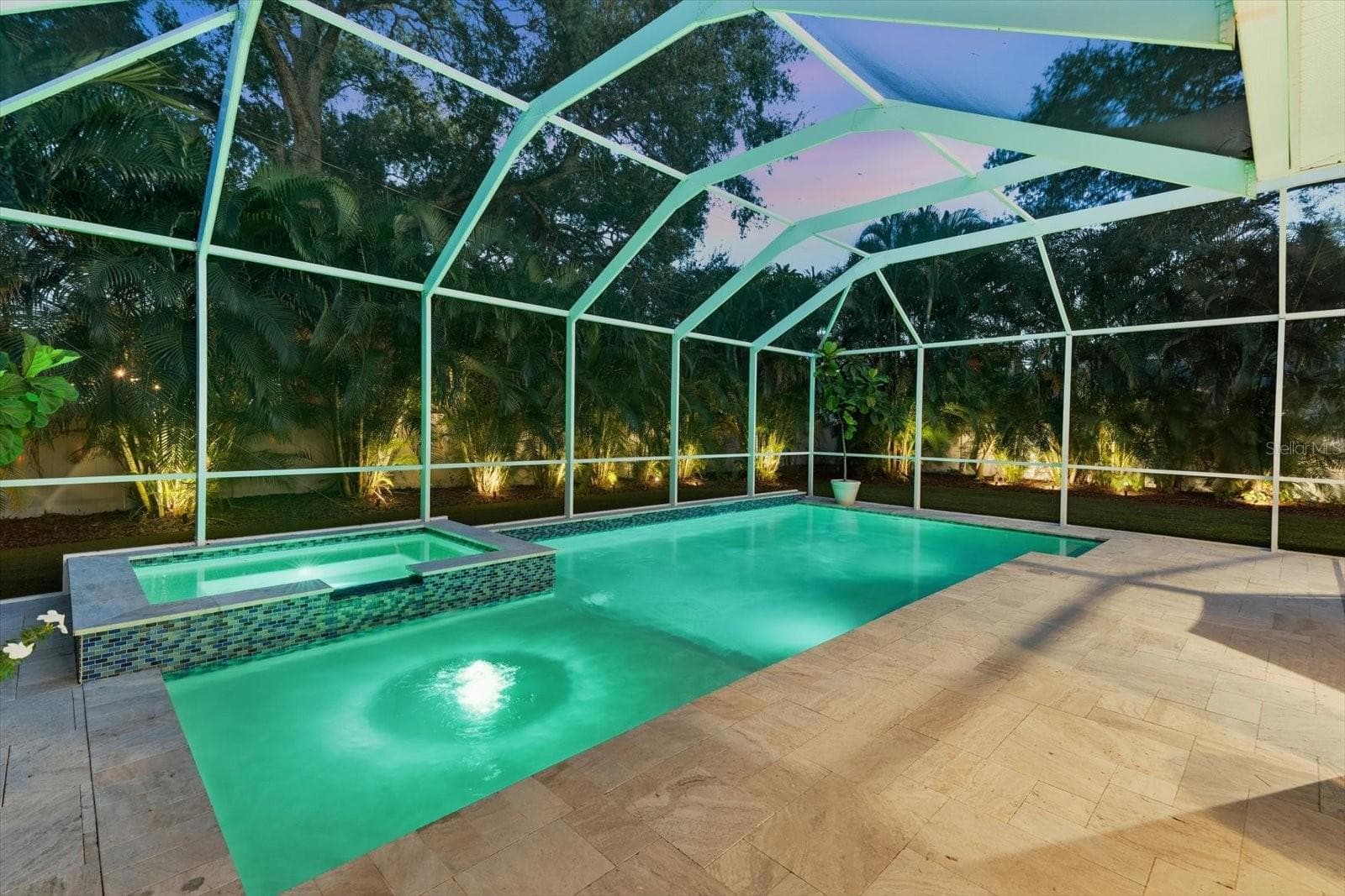 saltwater pool and spa - 3608 E STERLING CIR, TAMPA